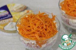 Салат с ветчиной и плавленым сыром Салат с ветчиной и плавленым сыром