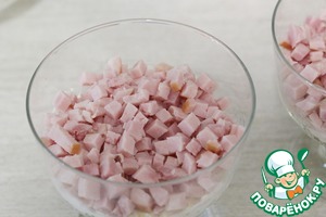 Салат с ветчиной и плавленым сыром Салат с ветчиной и плавленым сыром