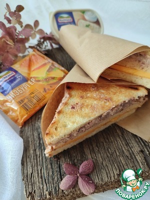 Сэндвич с фасолевой намазкой