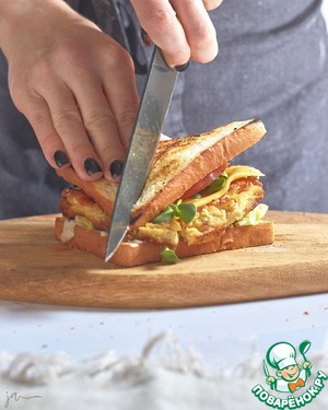 Сэндвич с треской в кляре