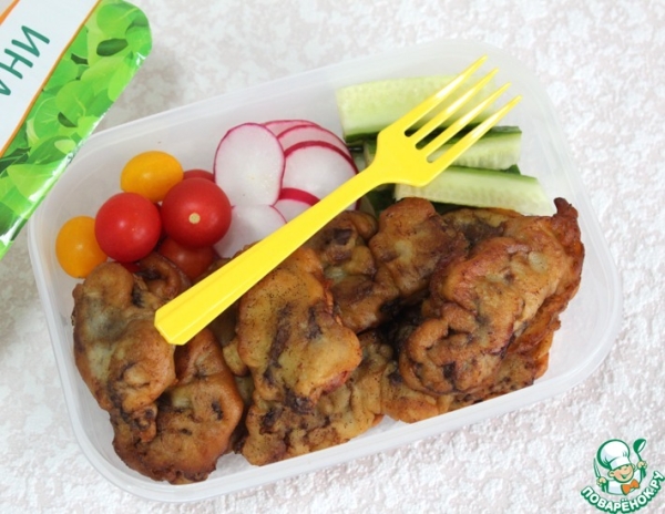 Сердце индейки в пикантном кляре Сердце индейки в пикантном кляре