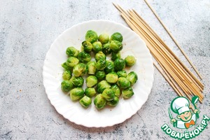 Шашлычки из брюссельской капусты Шашлычки из брюссельской капусты