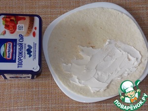 Сладкая тортилья с творожным сыром