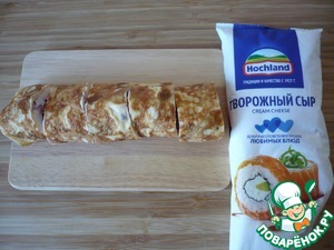 Сладкие роллы из яичных блинов