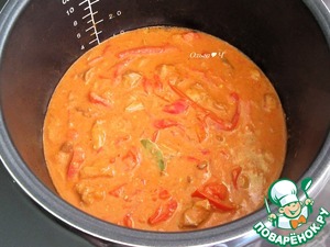 Свинина в сливочно-томатном соусе Свинина в сливочно-томатном соусе