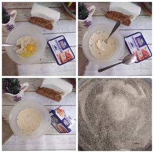 Сырная гренка с карамельными яблоками