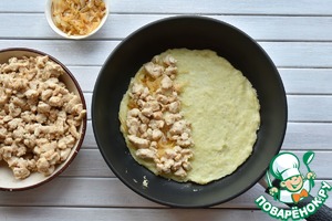 Сырная курочка в кабачковых блинчиках