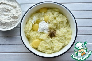 Сырная курочка в кабачковых блинчиках