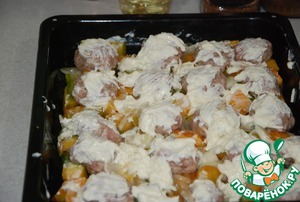 Сырная тыква с тефтелями Сырная тыква с тефтелями