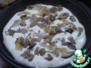 Сырный омлет с грибами