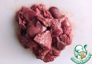 Тёплый салат из куриной печени "Осенний"