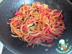 Тёплый салат из куриной печени "Осенний"