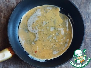 Тортилья с яйцами, сыром и помидорами