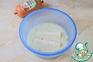 Трубочки с сыром и колбасой Трубочки с сыром и колбасой