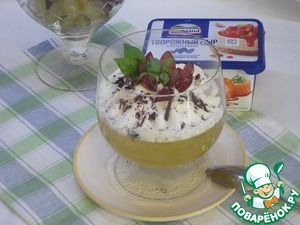 Виноградный десерт с творожным кремом