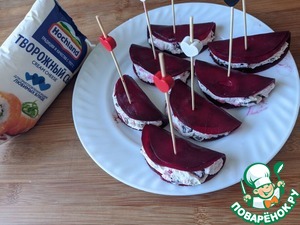 Закуска из свеклы с творожным сыром