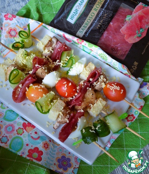 Закуска-перекус на шпажках Закуска-перекус на шпажках