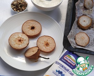 Запеченные груши с творожным сыром