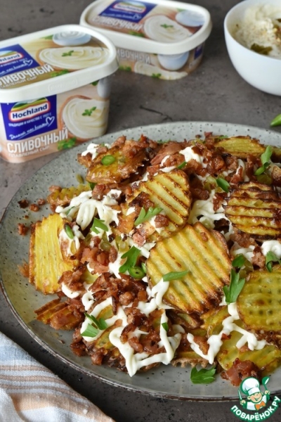 Запеченный картофель с сыром и чили