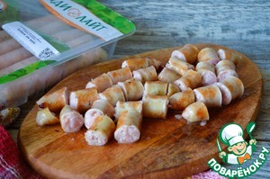 Запеканка из цветной капусты и колбасок Запеканка из цветной капусты и колбасок