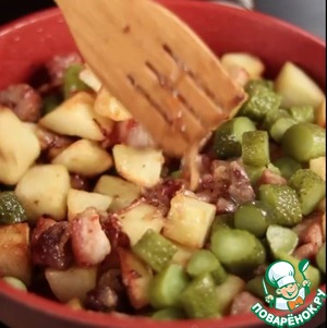 Жареная картошка с мясом Жареная картошка с мясом