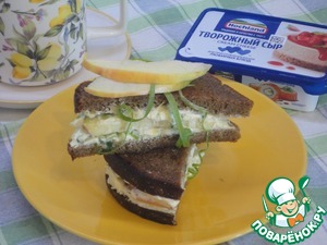 Жареный сэндвич с яблоком Жареный сэндвич с яблоком