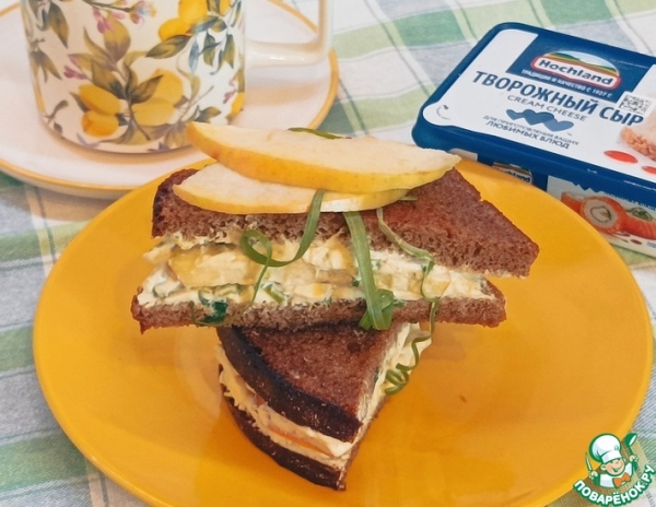 Жареный сэндвич с яблоком Жареный сэндвич с яблоком