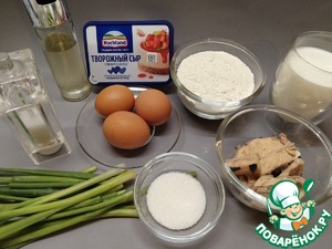 Блины с зелёным луком и рыбной начинкой Блины с зелёным луком и рыбной начинкой