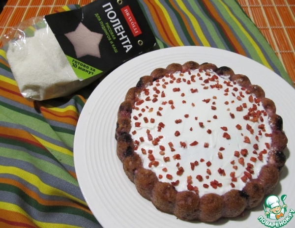 Творожный кекс с ягодами и полентой Творожный кекс с ягодами и полентой