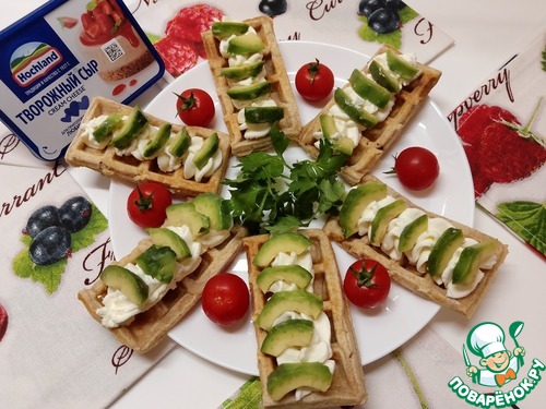 Вафли цельнозерновые с авокадо Вафли цельнозерновые с авокадо