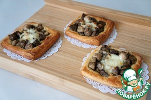 Тарты с печенью и грибами Тарты с печенью и грибами