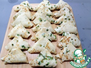 Блины с зелёным луком и рыбной начинкой Блины с зелёным луком и рыбной начинкой