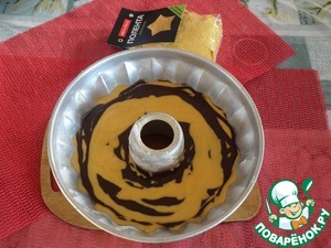 Шоколадно-тыквенный кекс с полентой