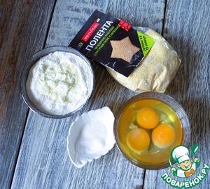 Блинчики с чечевично-злаковой полентой