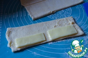 Сердечки индейки в слоёном тесте