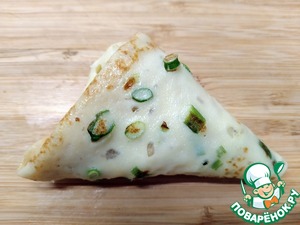 Блины с зелёным луком и рыбной начинкой Блины с зелёным луком и рыбной начинкой