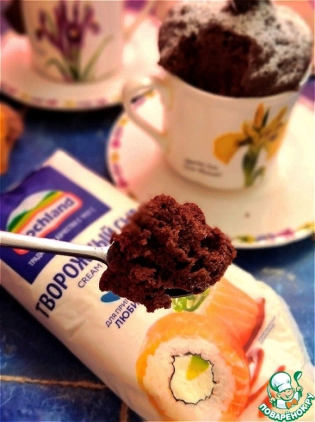 Сырно-шоколадный кекс из СВЧ Сырно-шоколадный кекс из СВЧ