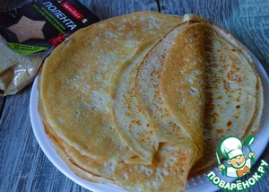 Блинчики с чечевично-злаковой полентой