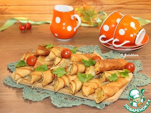 Блины из поленты с картофельной начинкой
