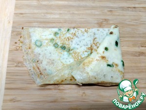 Блины с зелёным луком и рыбной начинкой Блины с зелёным луком и рыбной начинкой