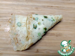 Блины с зелёным луком и рыбной начинкой Блины с зелёным луком и рыбной начинкой