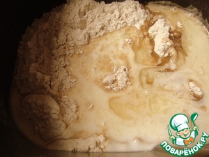 Серый хлеб с семечками на кефире