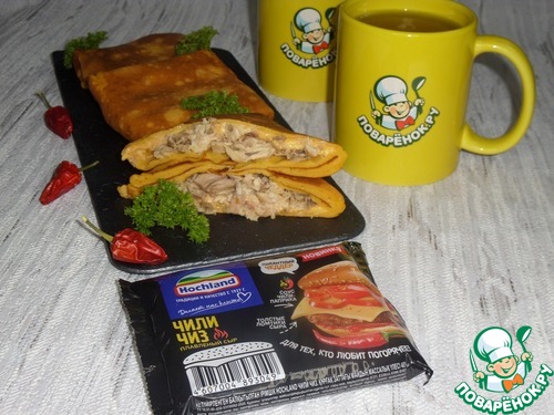 Тыквенные блины с мясом и сыром Тыквенные блины с мясом и сыром