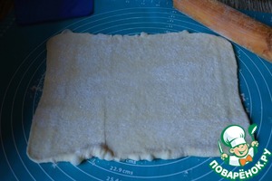 Сердечки индейки в слоёном тесте