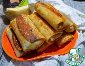 Блинчики с чечевично-злаковой полентой