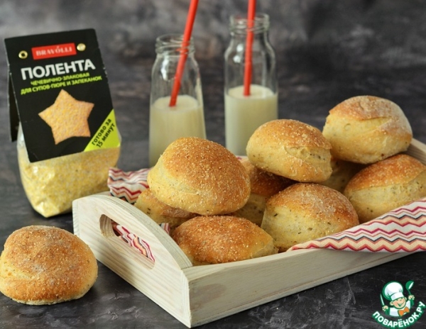 Булочки с чечевично-злаковой полентой