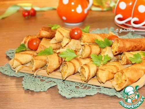 Блины из поленты с картофельной начинкой