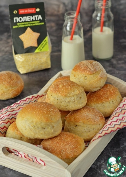 Булочки с чечевично-злаковой полентой