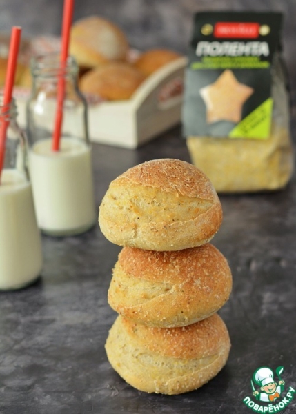 Булочки с чечевично-злаковой полентой