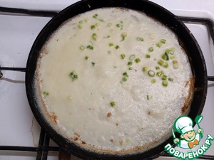 Блины с зелёным луком и рыбной начинкой Блины с зелёным луком и рыбной начинкой